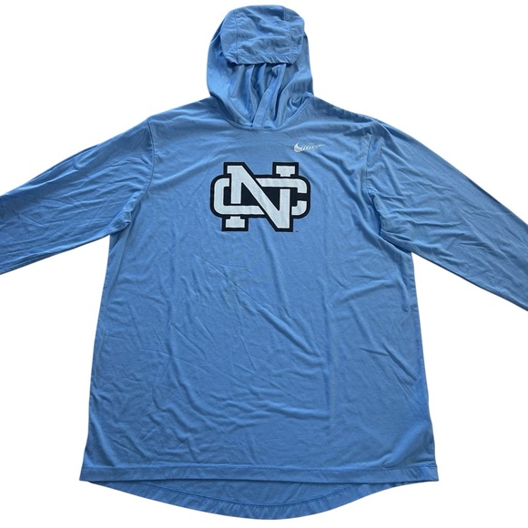Nike UNC North Carolina Tar Heels Men’s Long Sleeve Hoodie T-Shirt Blue size L - Picture 2 of 12